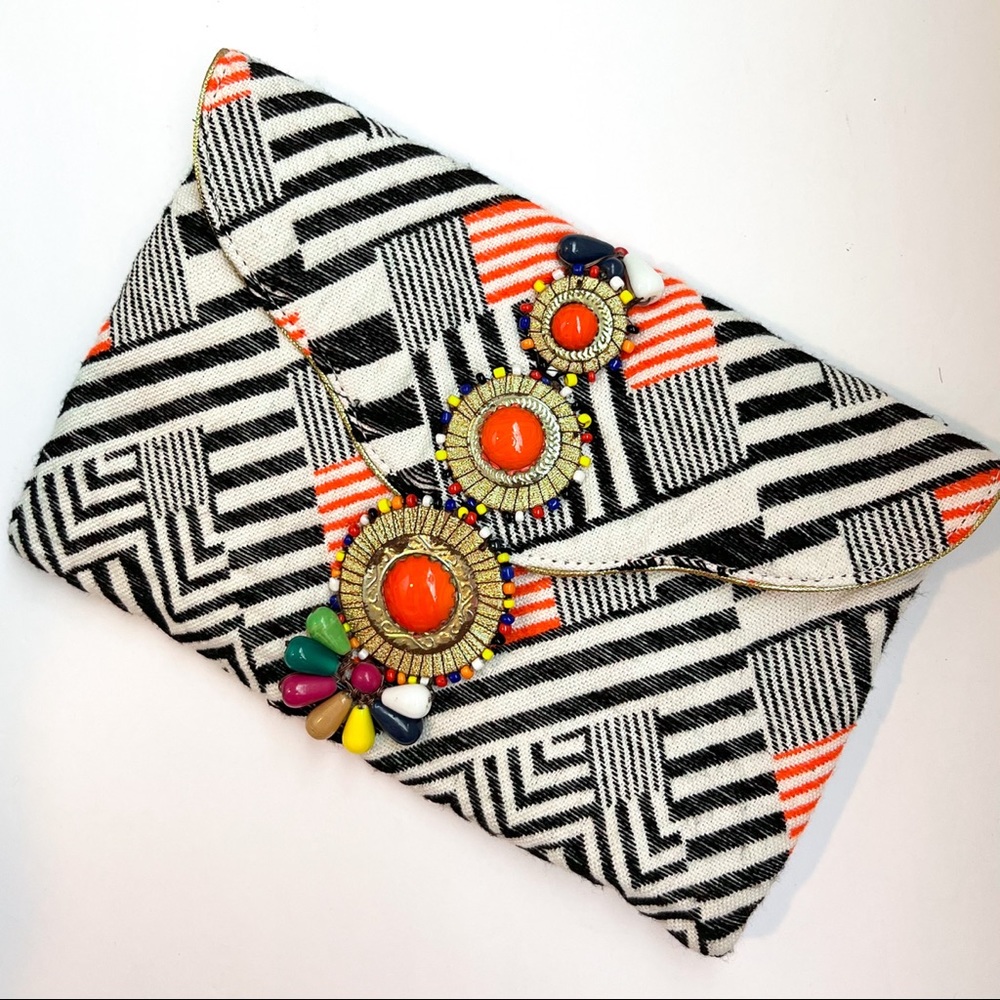 Steve Madden Multicolor Tribal Clutch/ Crossboddy bag